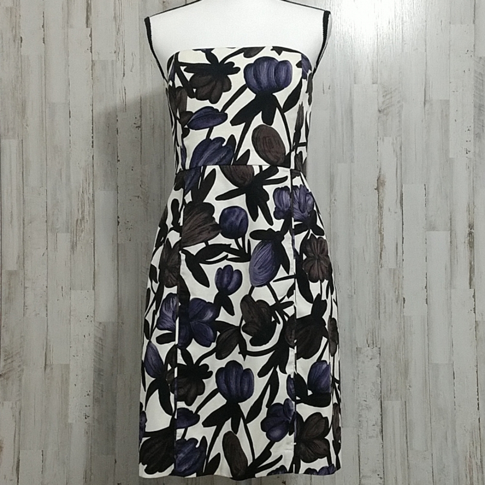 Nwot Banana Republic Strapless Floral Dress